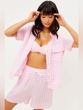 Frankies Bikinis Lou Gingham Top